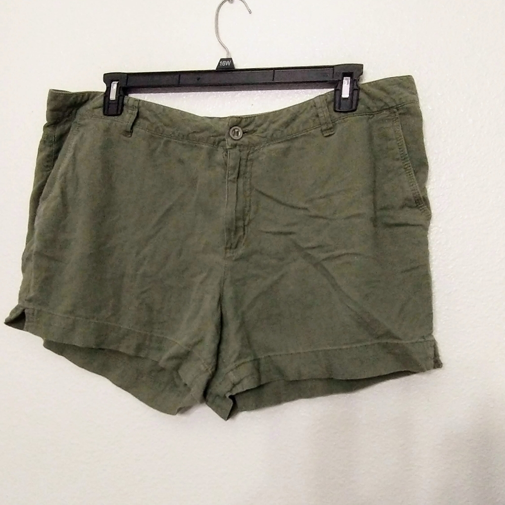 Sonoma linen blend shorts size 16w safari style